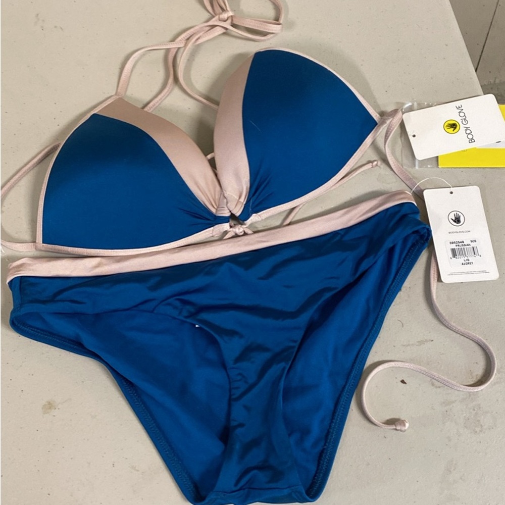 Body Glove Blue and Cream Bikini
